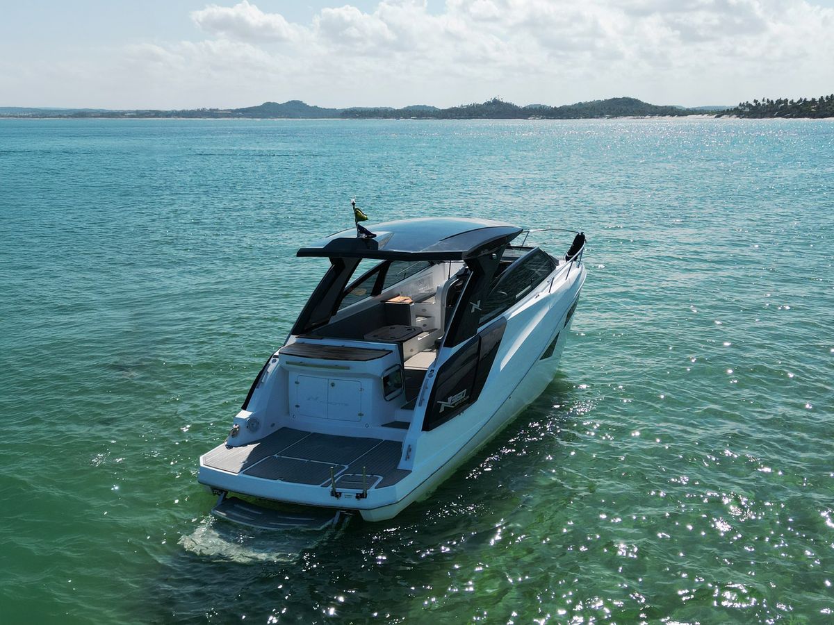 NX360 Sport Coupe at anchor